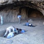 Archaeological excarvation in Tang-e Sikan cave